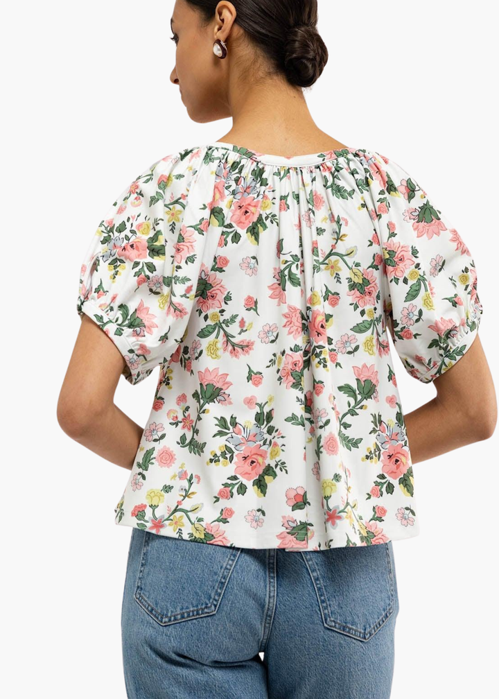 Imogen Top in Chantilly Garden