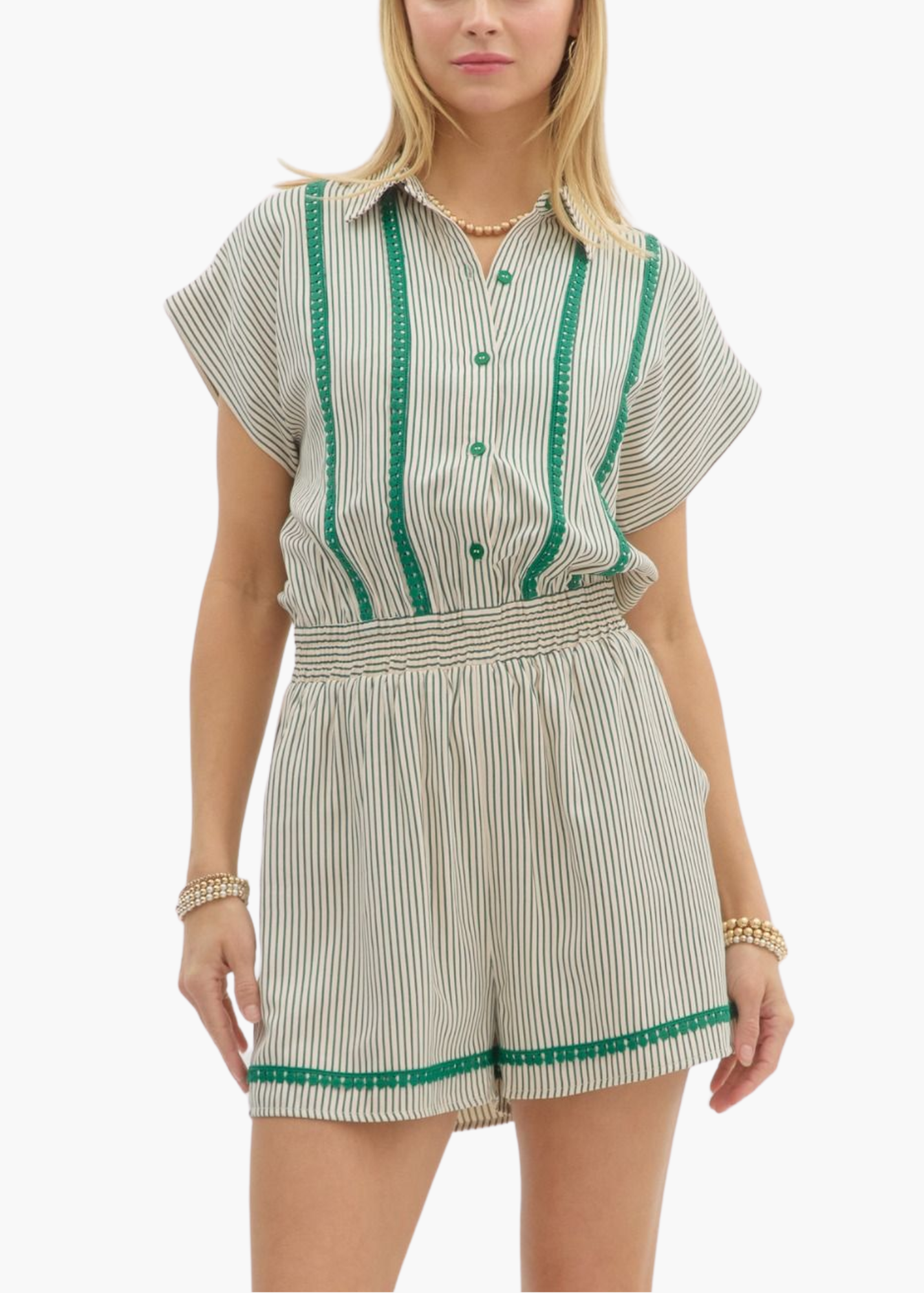 Shelby Romper in Green