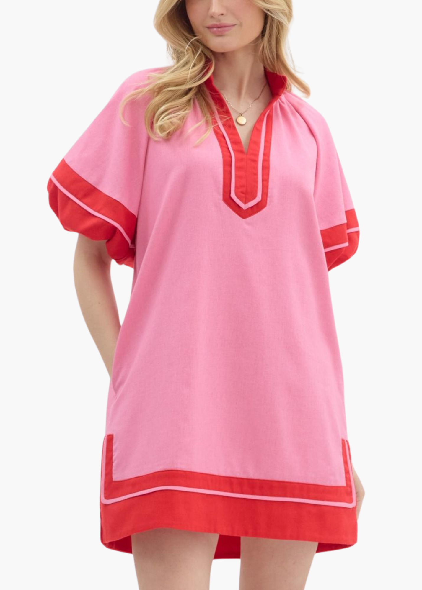 Rose Beach Mini Dress in Pink