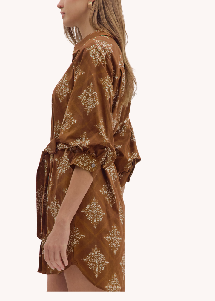 Millie Dress in Brown
