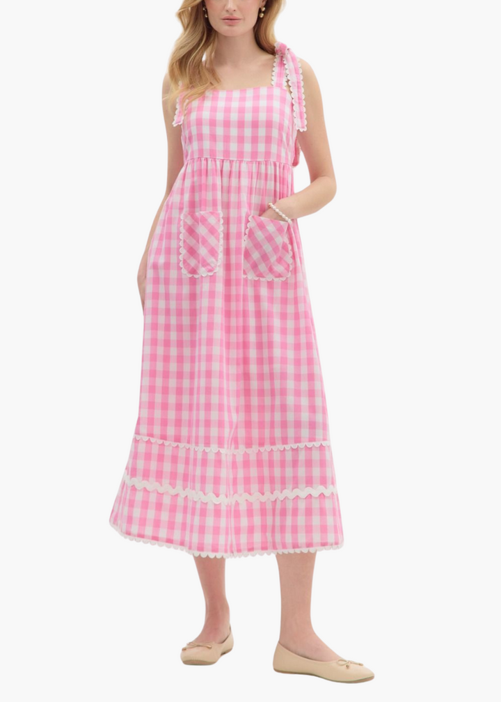House Midi Dress in Pink
