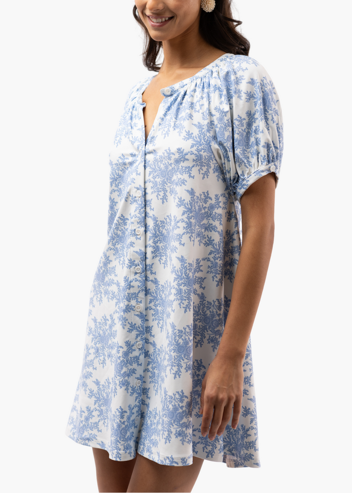 Posie Stretch in Rose Bushel Blue