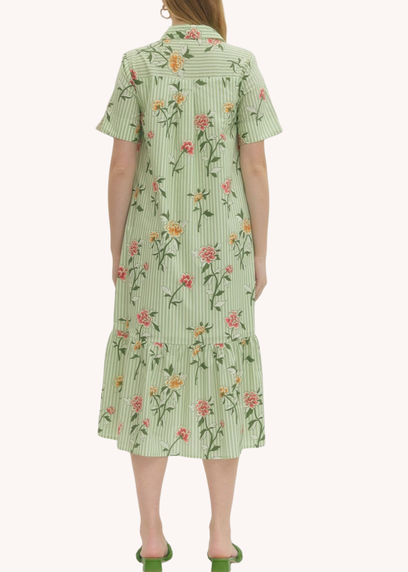 Elizabeth Cotton Midi in Green