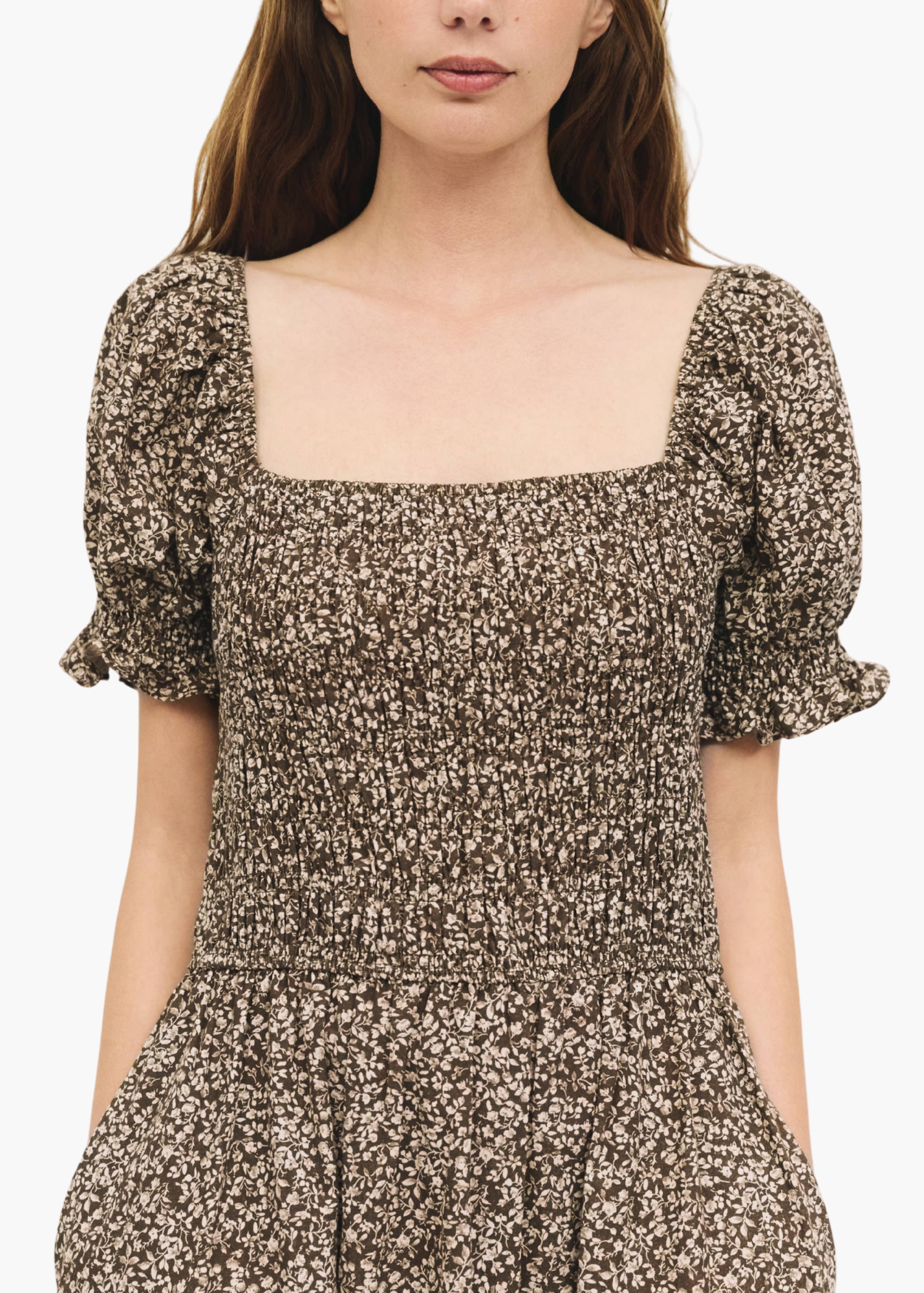 Harleen Smocked Midi Dress