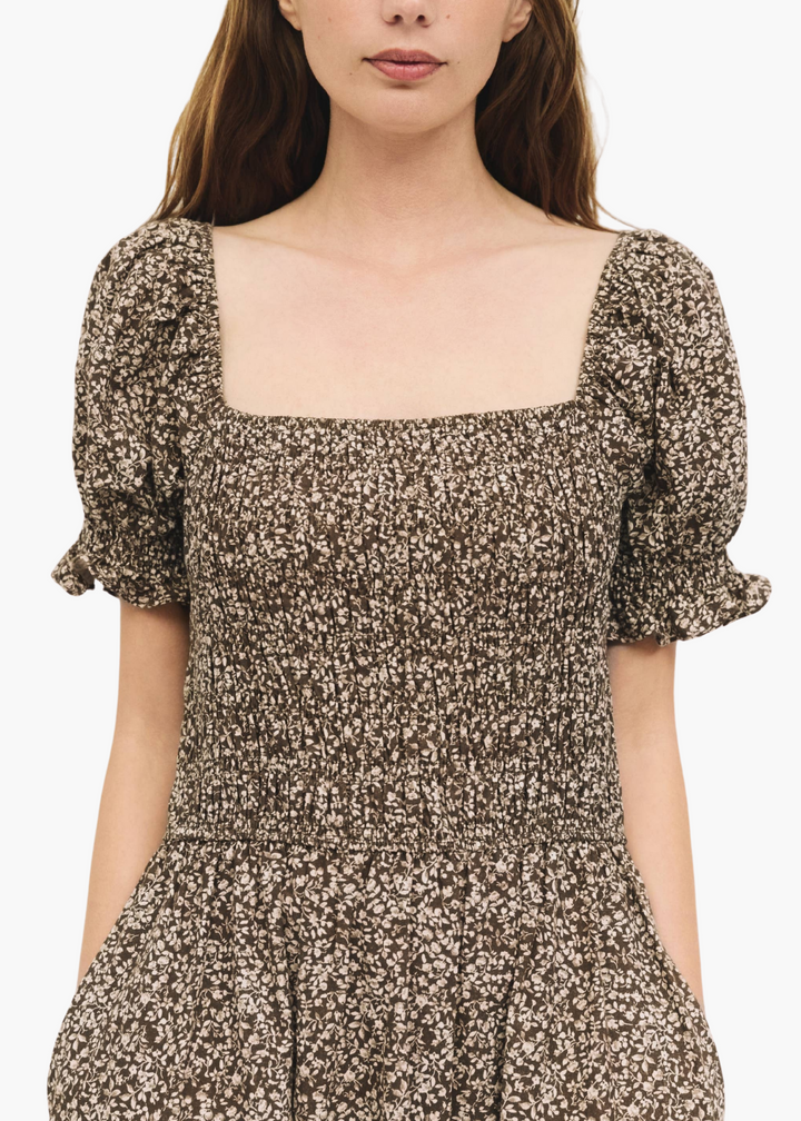 Harleen Smocked Midi Dress