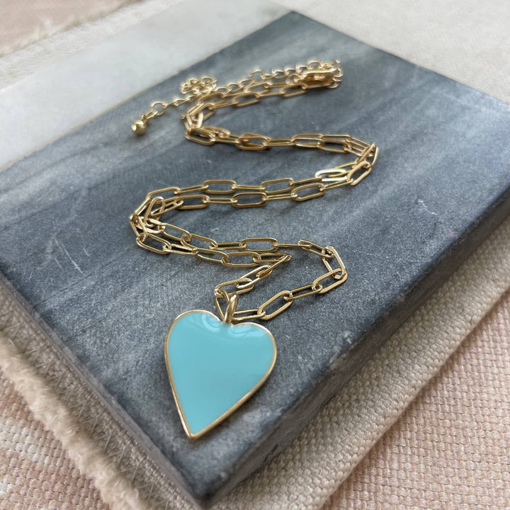 Love Necklace in Light Blue