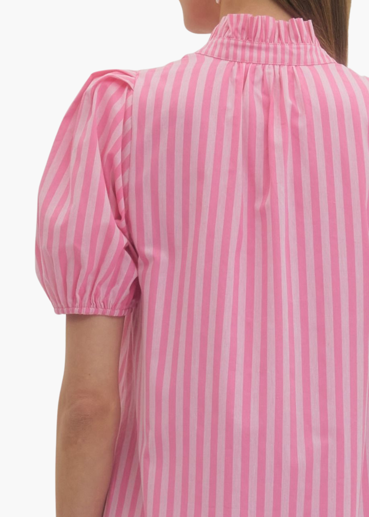 Madison Cotton Midi Dress in Pink