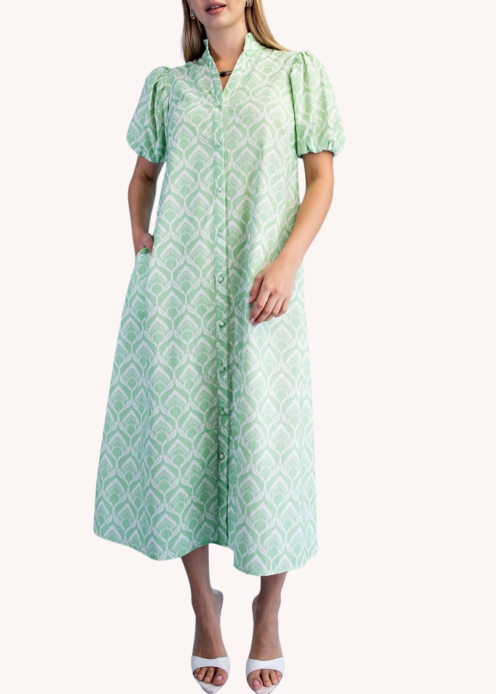 Lawson Midi Dress in Light Green