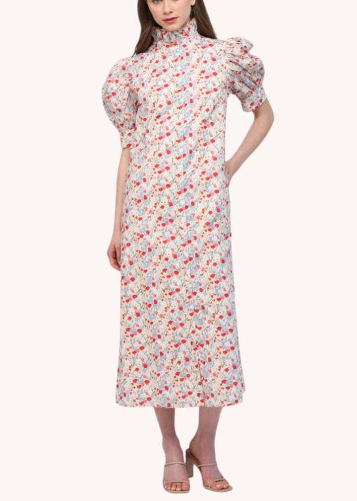 Lara Ruffle Midi Dress