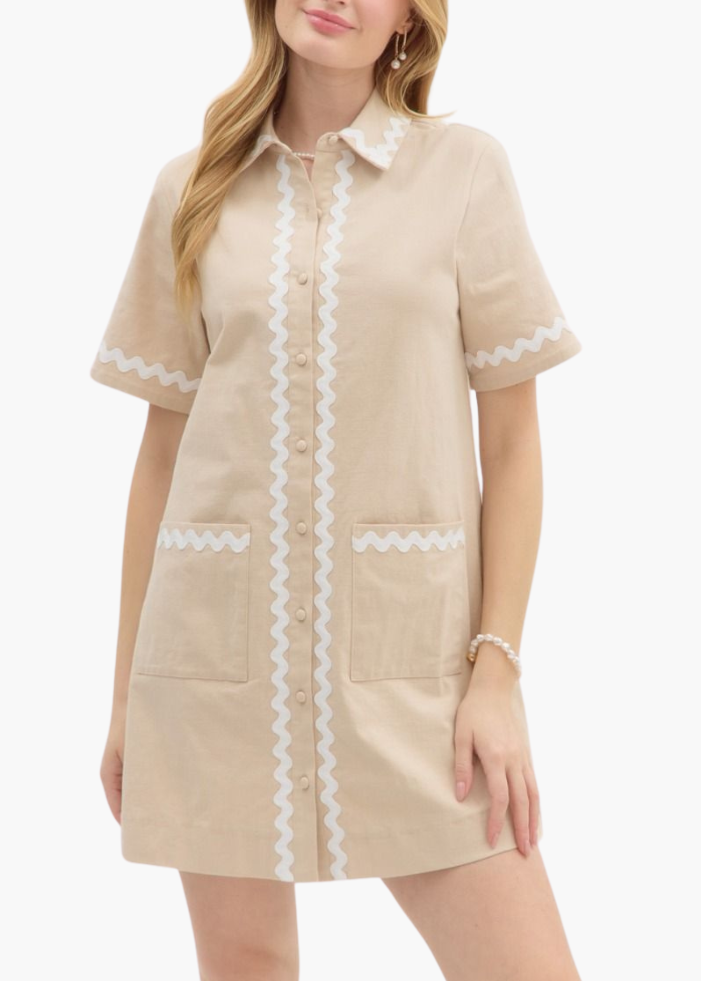 Maxine Mini Dress in Taupe