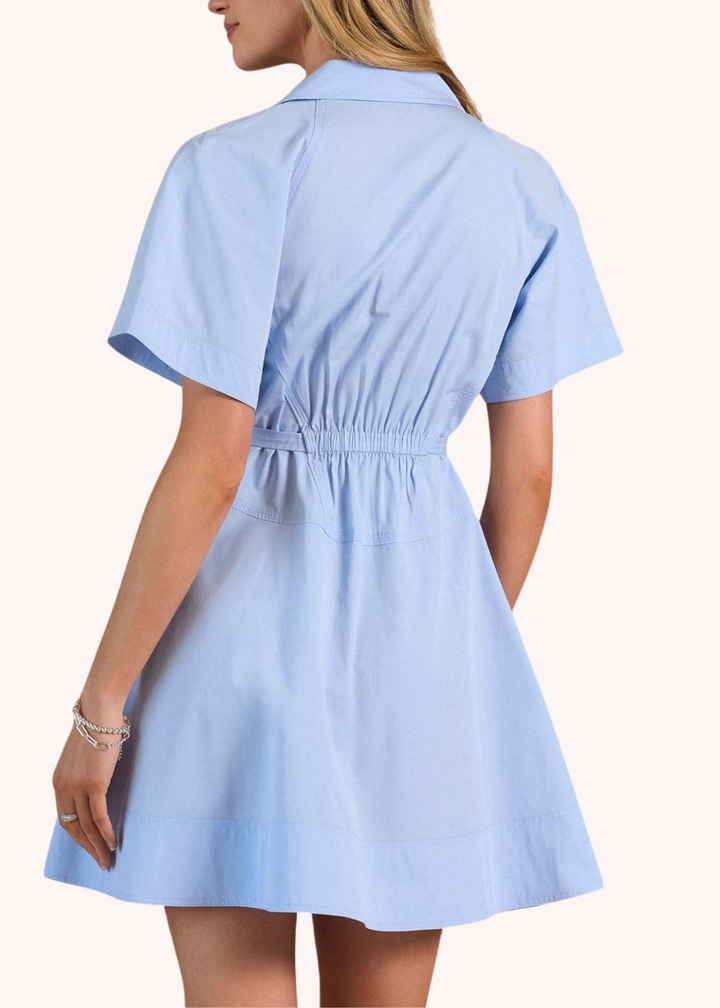 Poplin Button-down Mini Dress