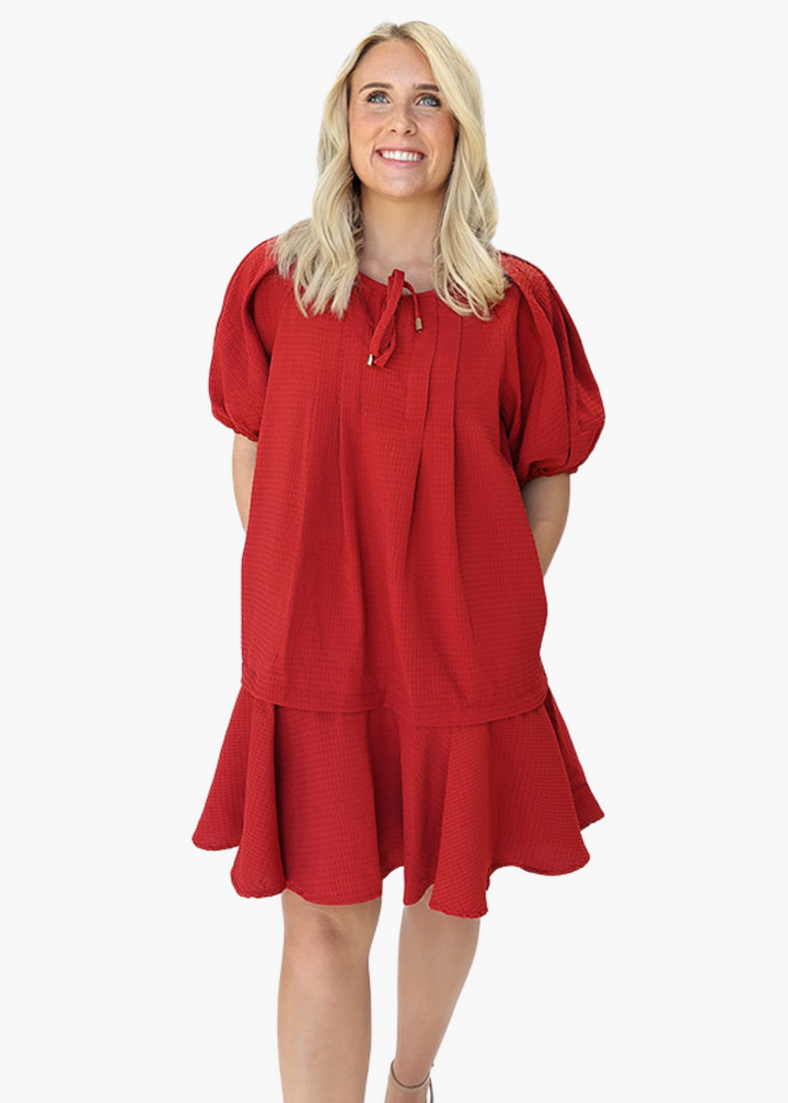 Madison Mini Dress in Red