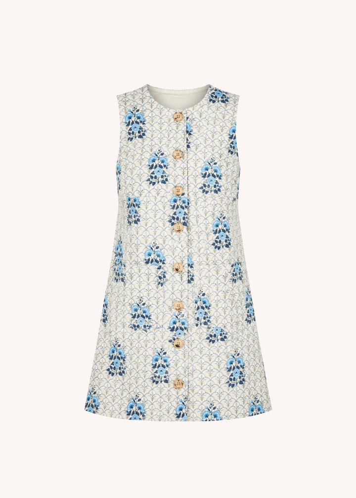 Adelaide Mini Shift Dress in Blue