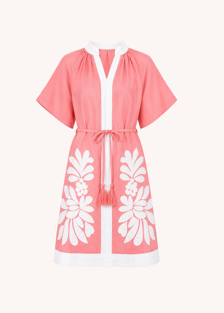 Sawyer Belted Kaftan in Pink