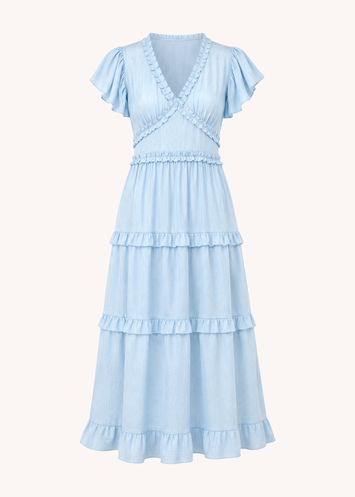 Laurel Midi Dress in Sky