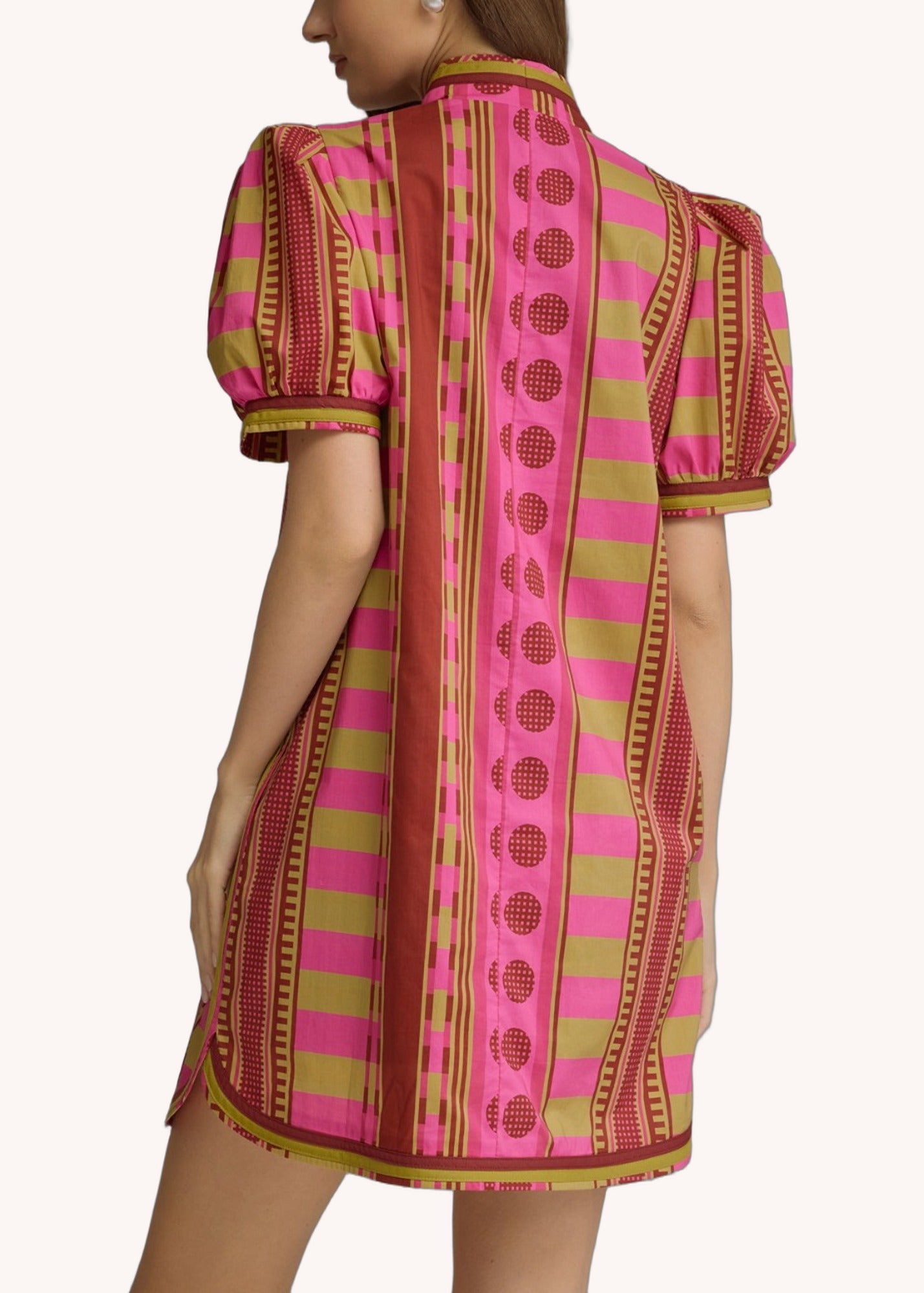 Faith Cotton Mini Dress in Plum