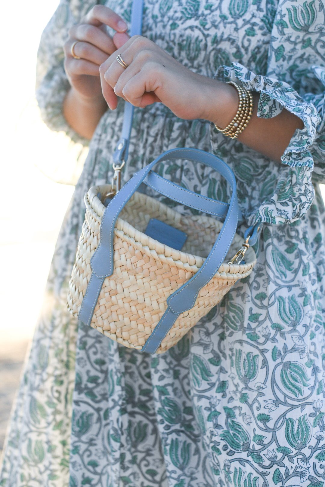 Abby Crossbody Mini Tote in French Blue