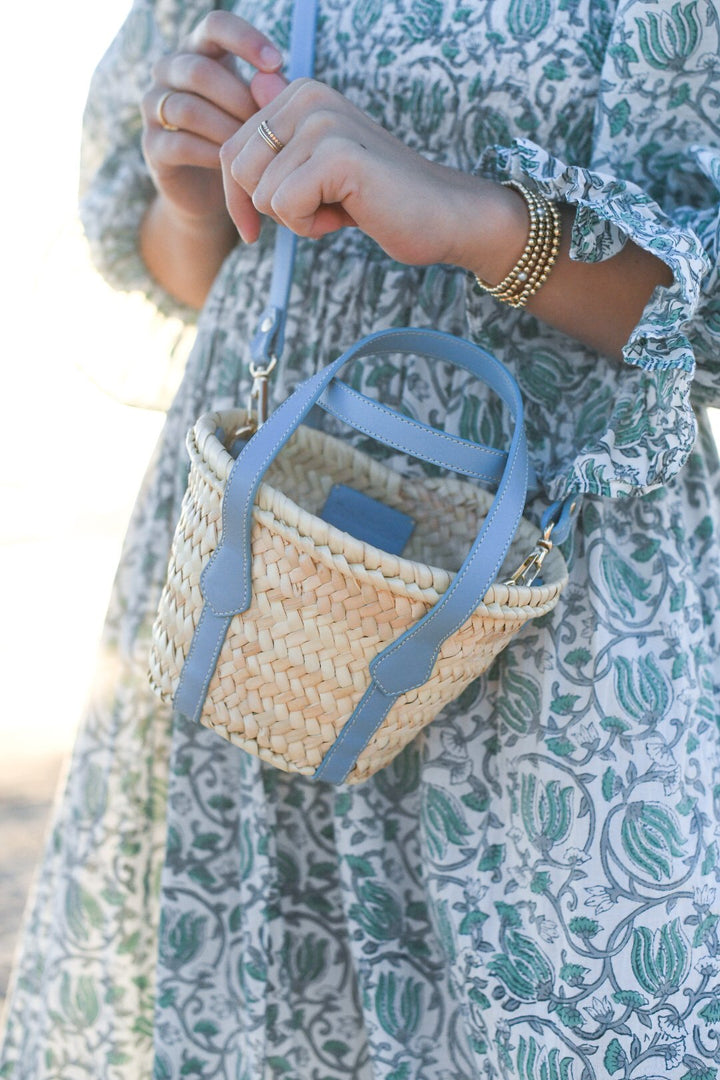 Abby Crossbody Mini Tote in French Blue