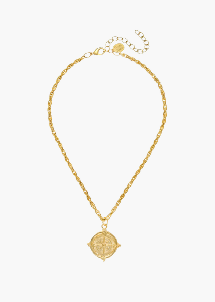 Susan Shaw Compass Rope Chain Necklace