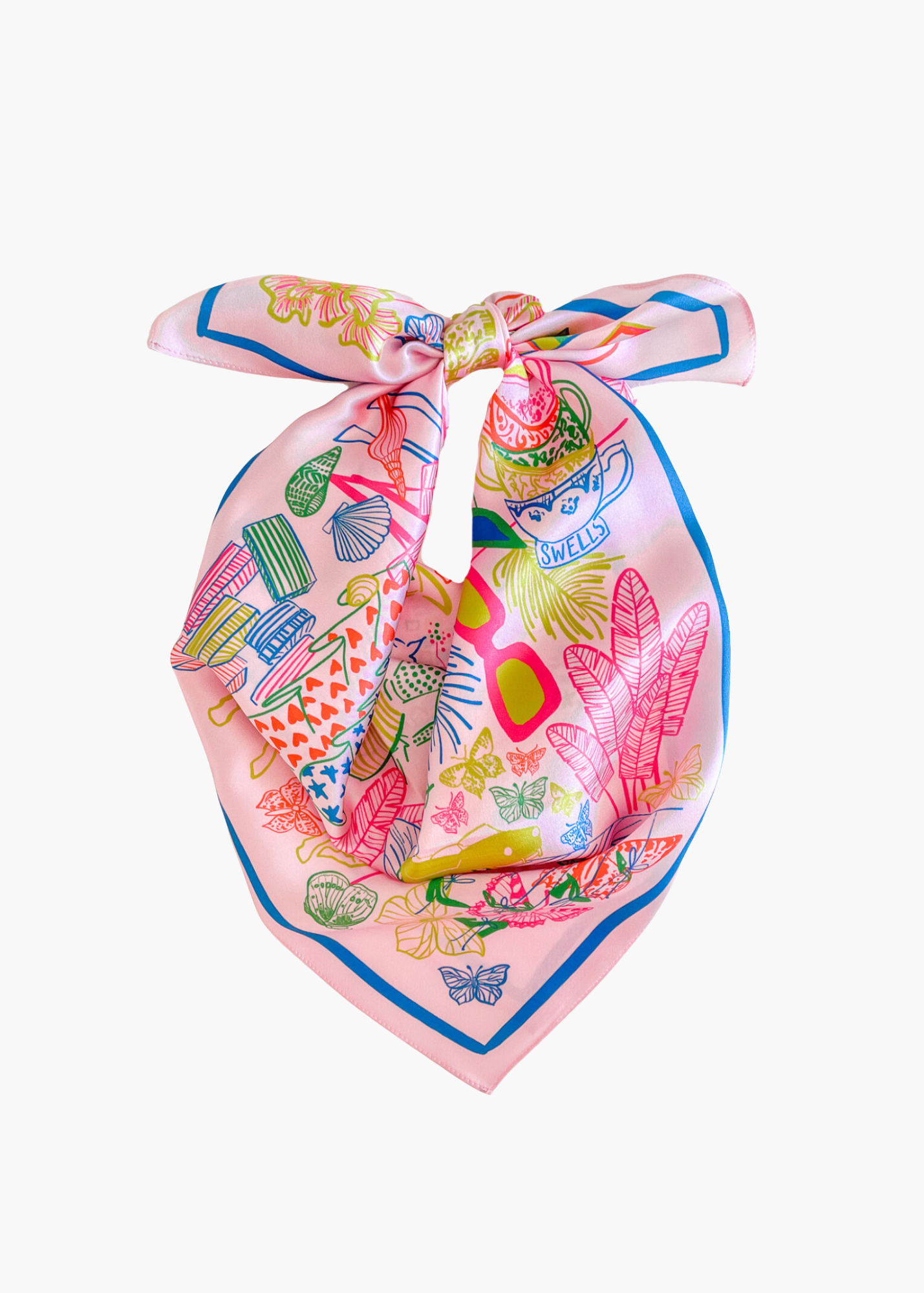 The Saint-Tropez Silk Scarf – Poppy and Pink