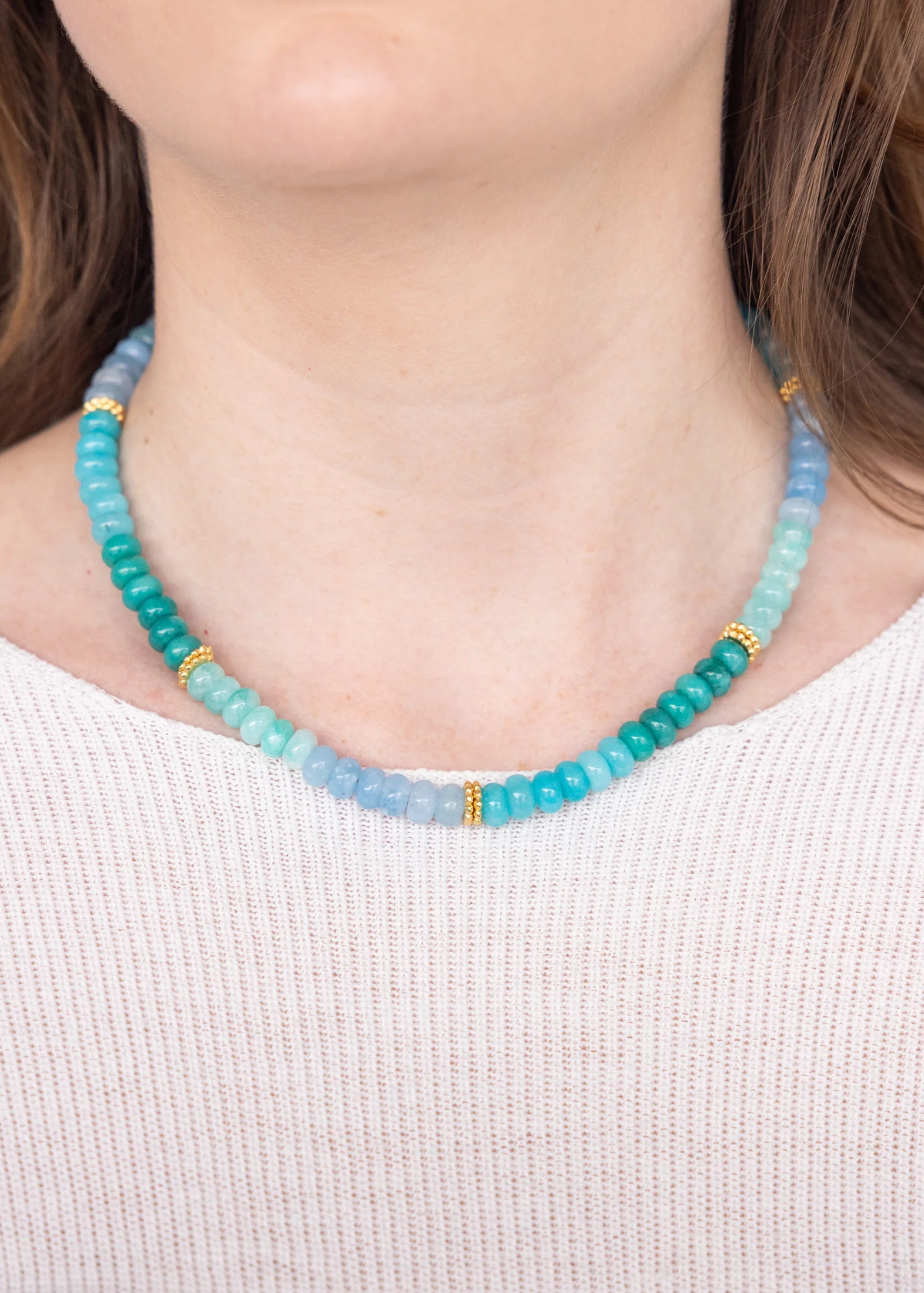 Lolly Necklace in Blue Taffy