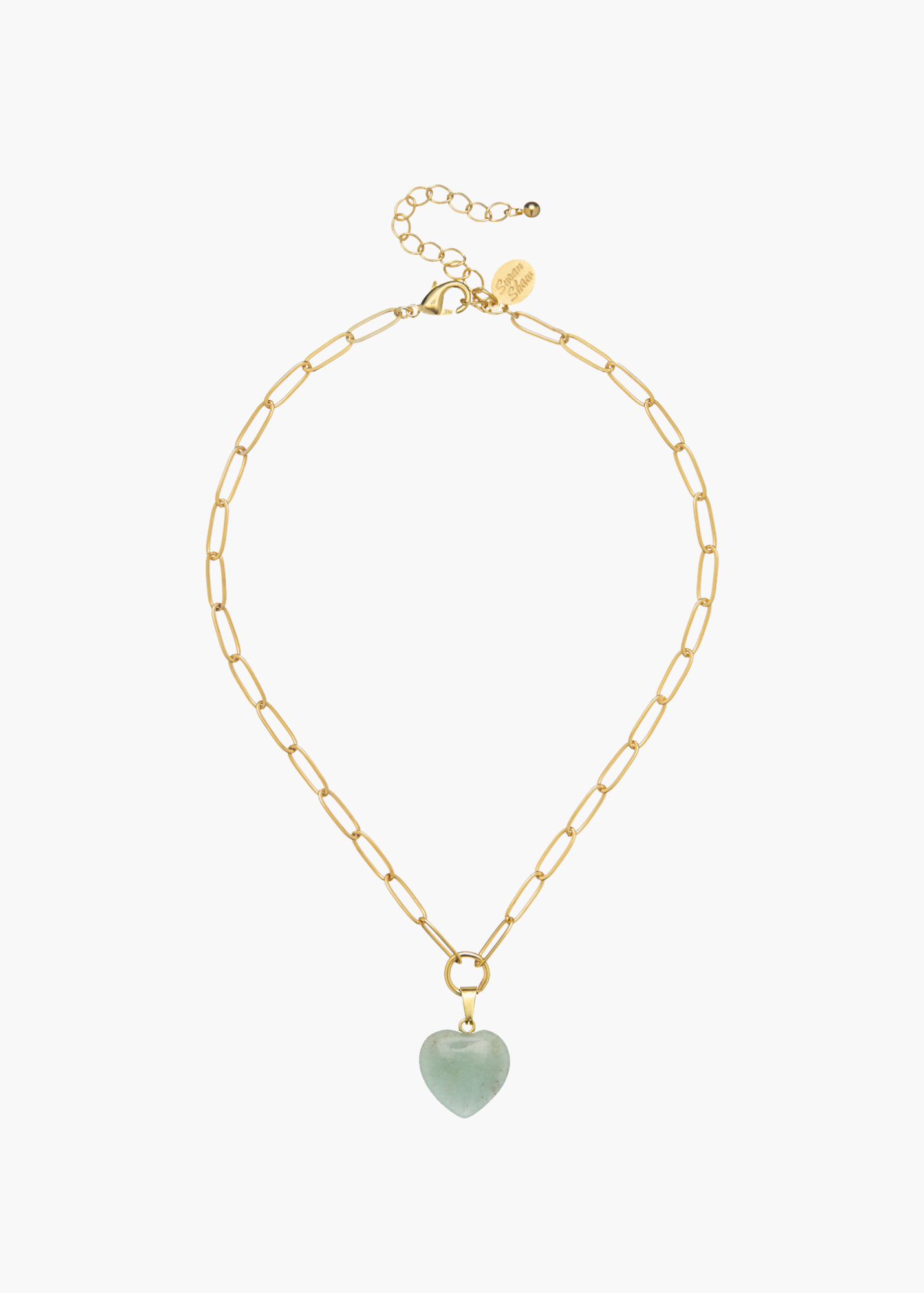 Audrey Heart Necklace in Jade