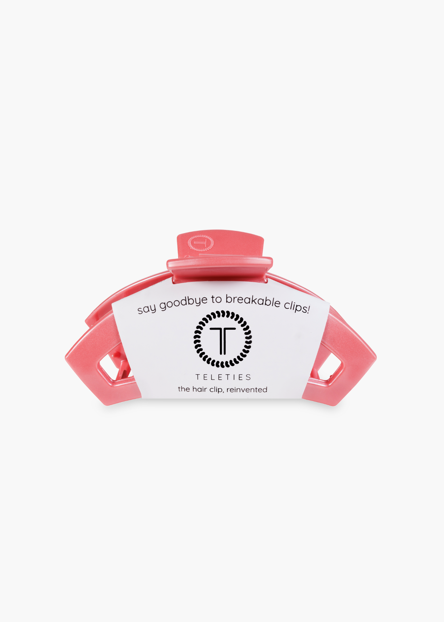 Open Hair Clip in Calming Coral