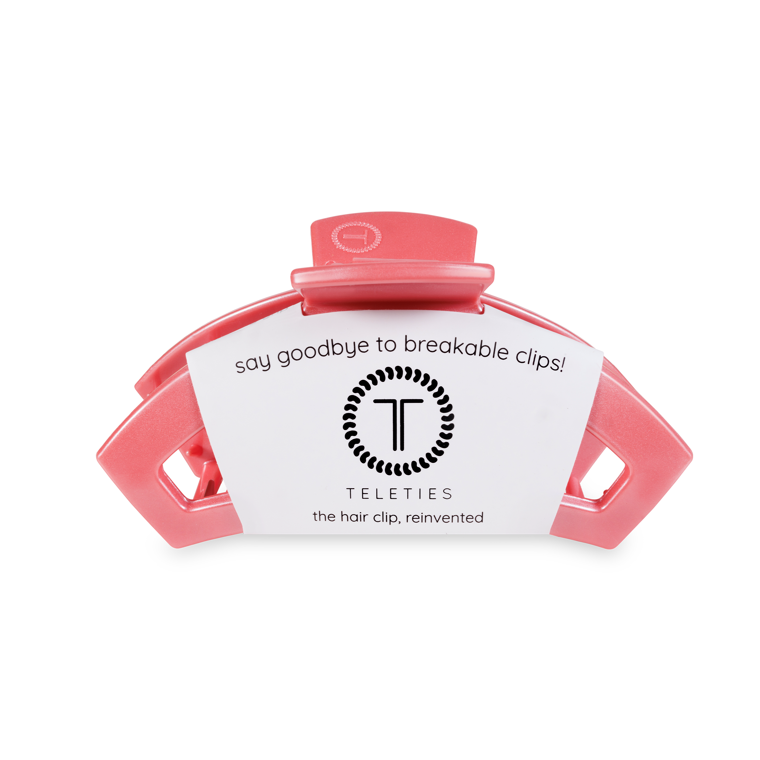 Open Hair Clip in Calming Coral