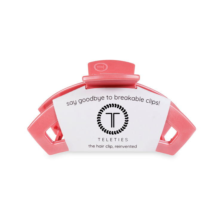 Open Hair Clip in Calming Coral