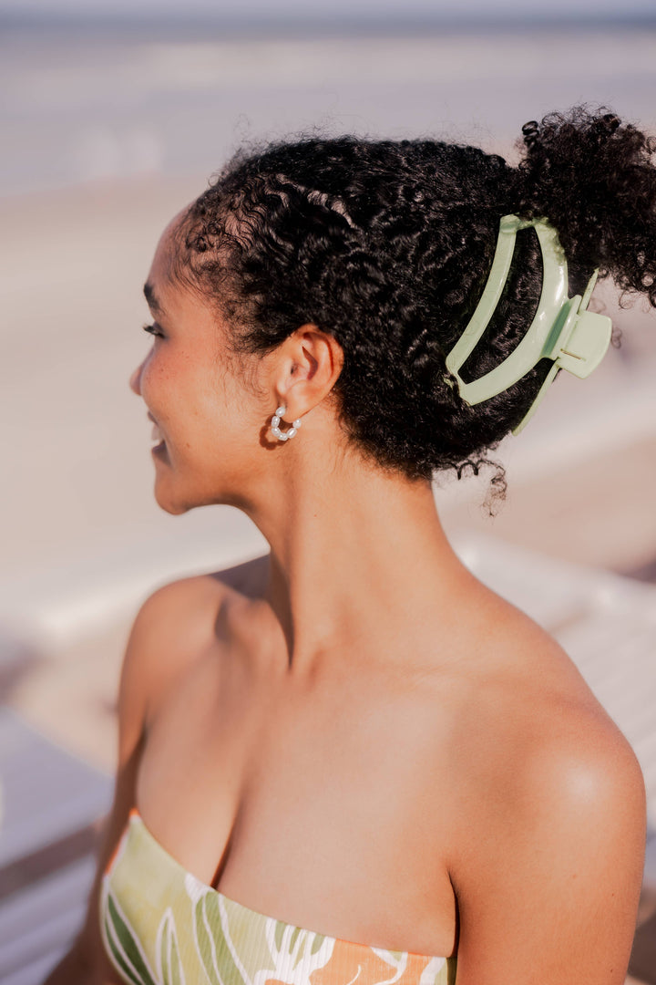 Open Hair Clip in Aloe, There!