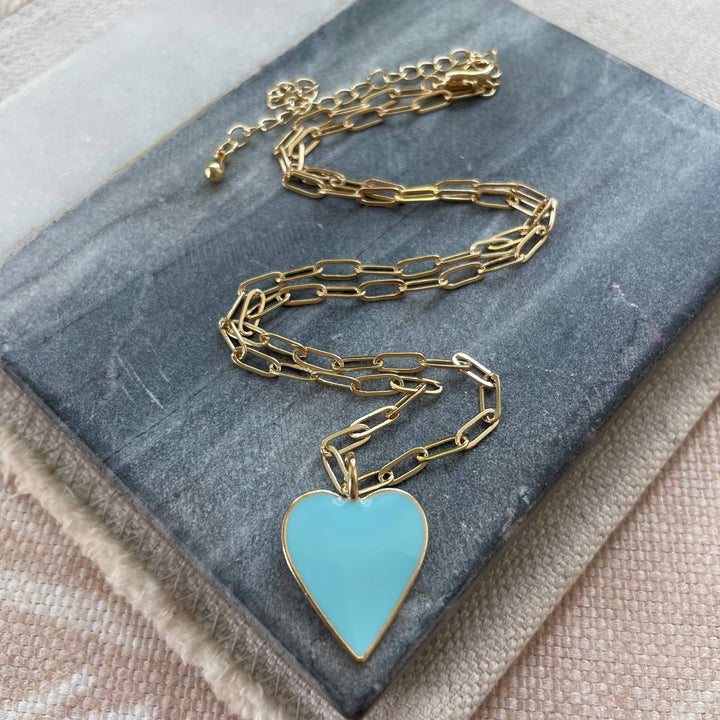 Love Necklace in Light Blue