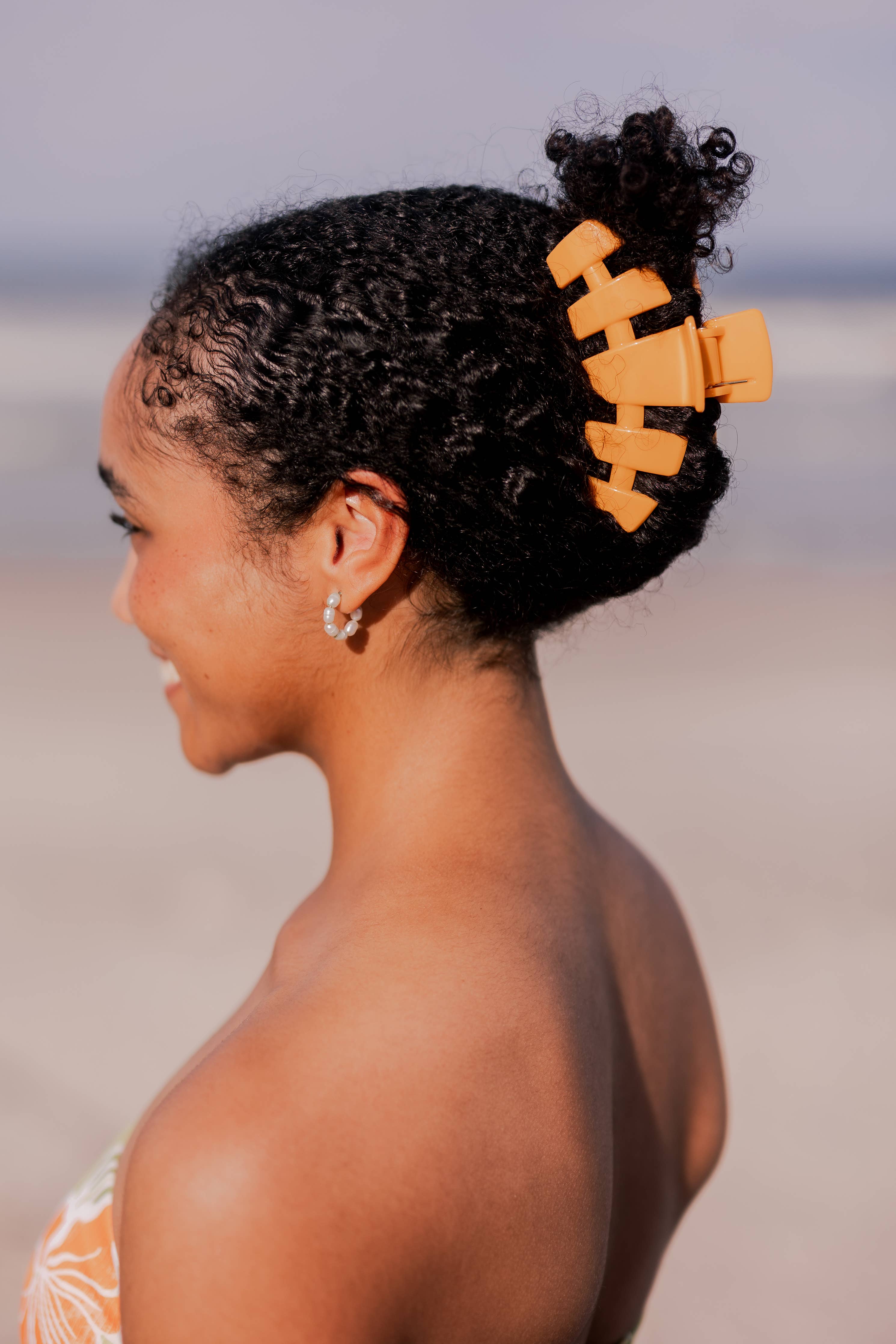 Classic Hair Clip in Mango for it!
