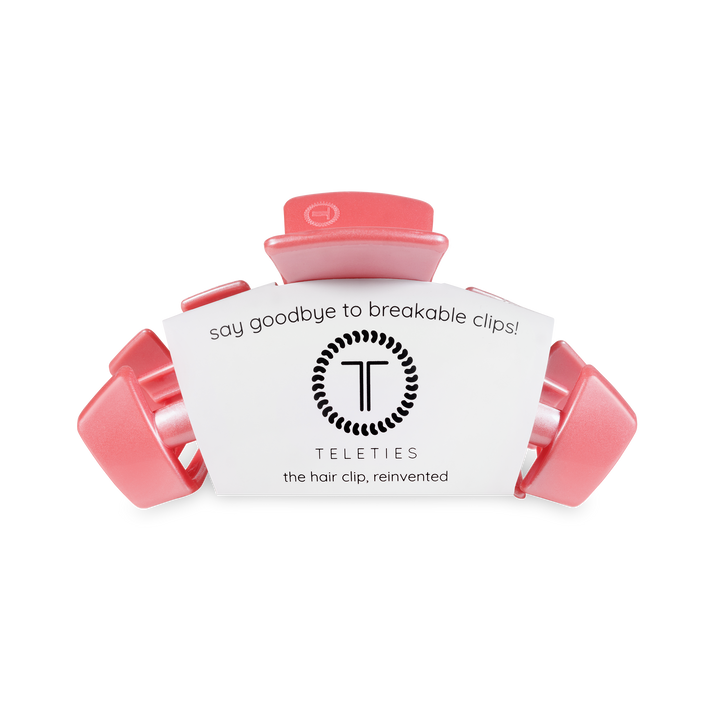 Classic Hair Clip in Calming Coral