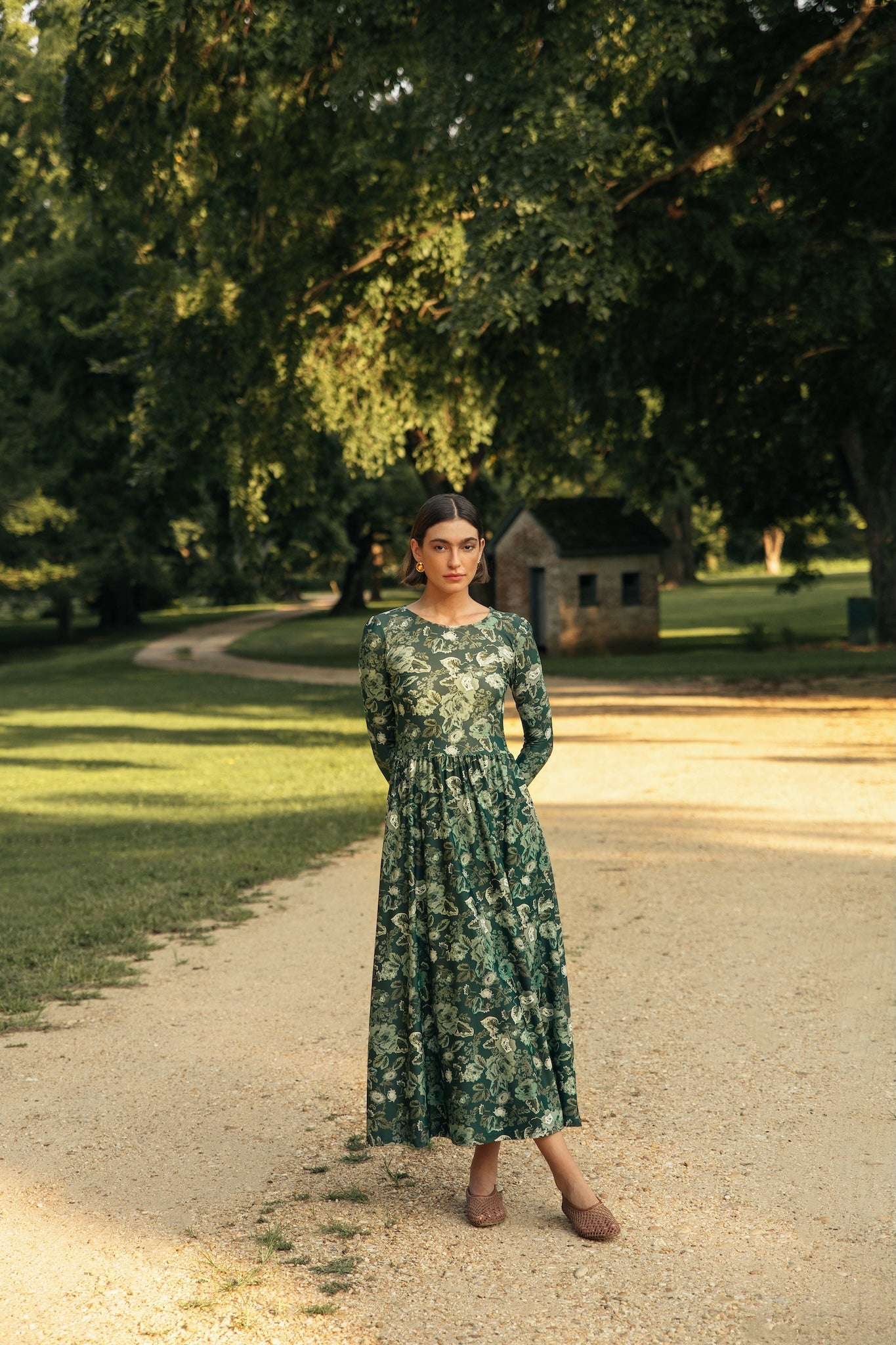 Clover Dress in Rosemary Meadow