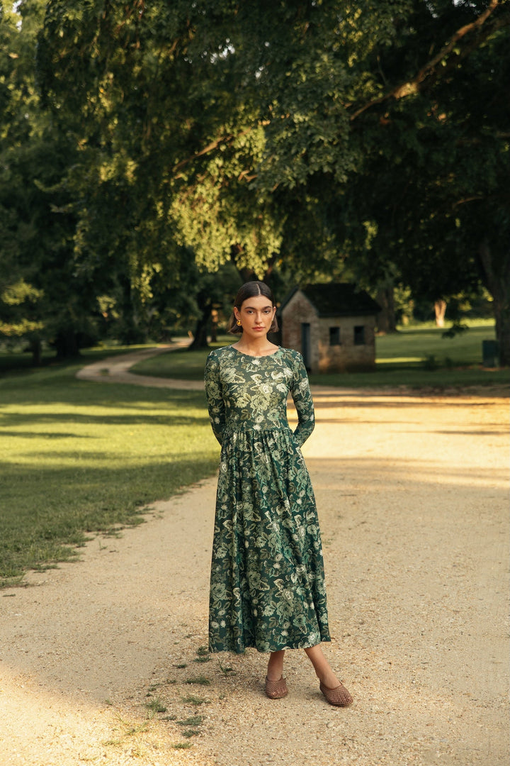 Clover Dress in Rosemary Meadow