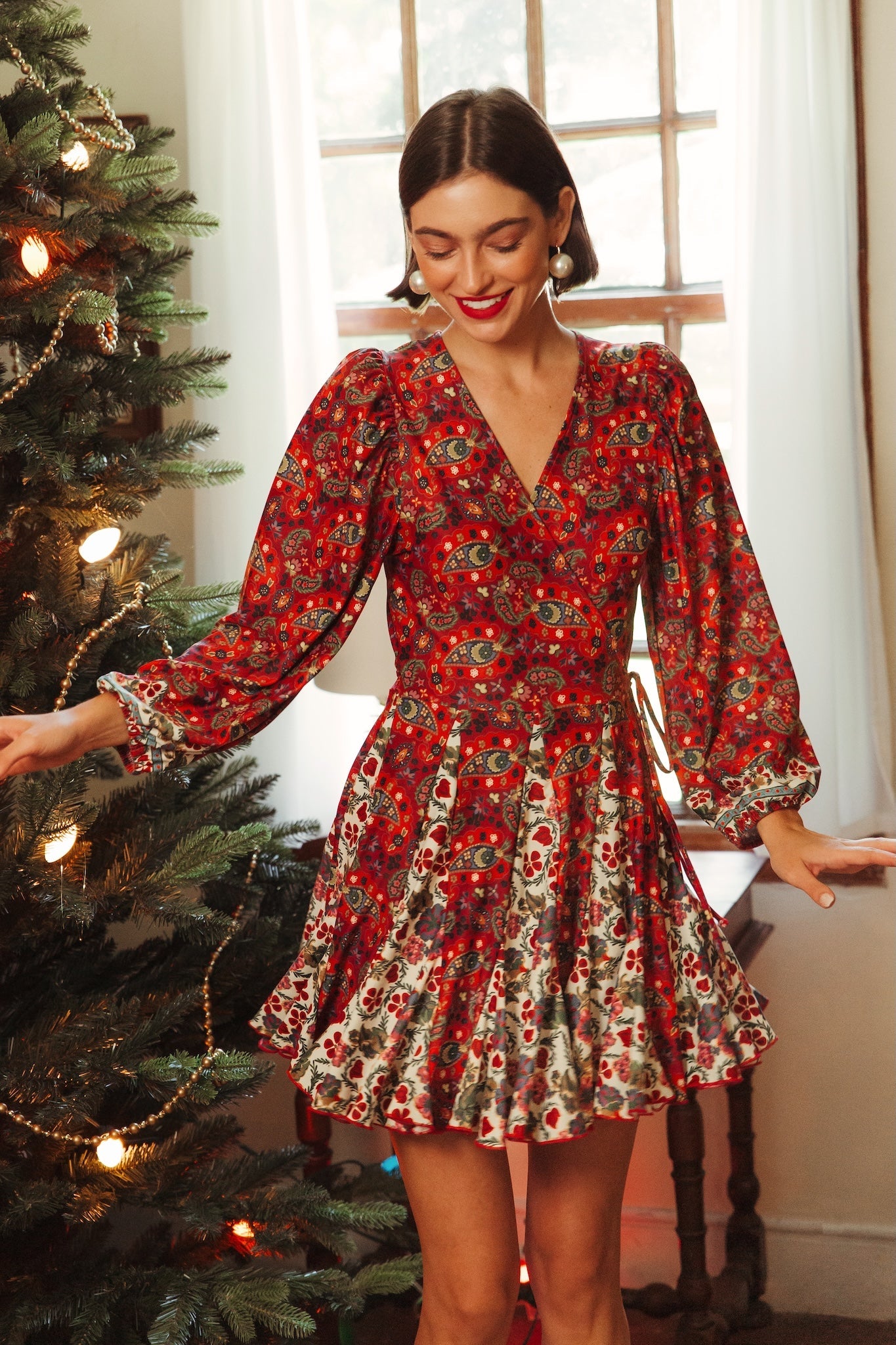 Sterling Stretch Dress in Nordic Paisley Multi