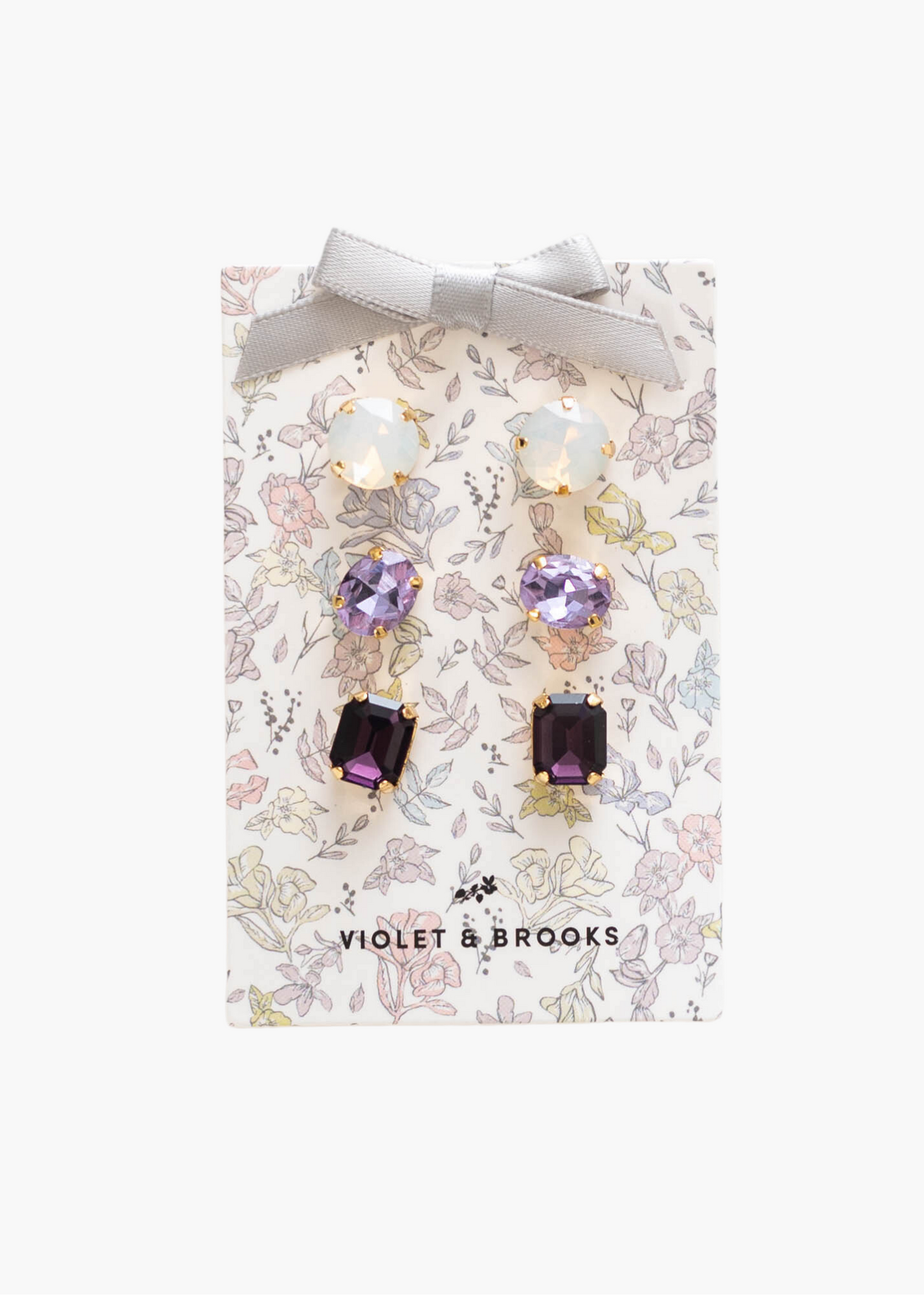 Stud Trio Set in Lavender