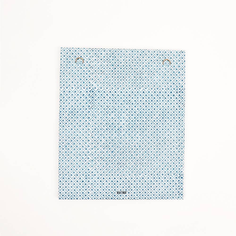 Block Print Wall Frame | Robin & Peony Blue