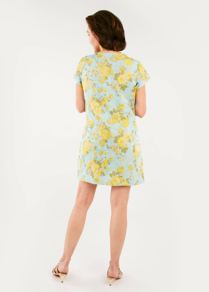 Ellen Dress in Rose Garden Jacquard