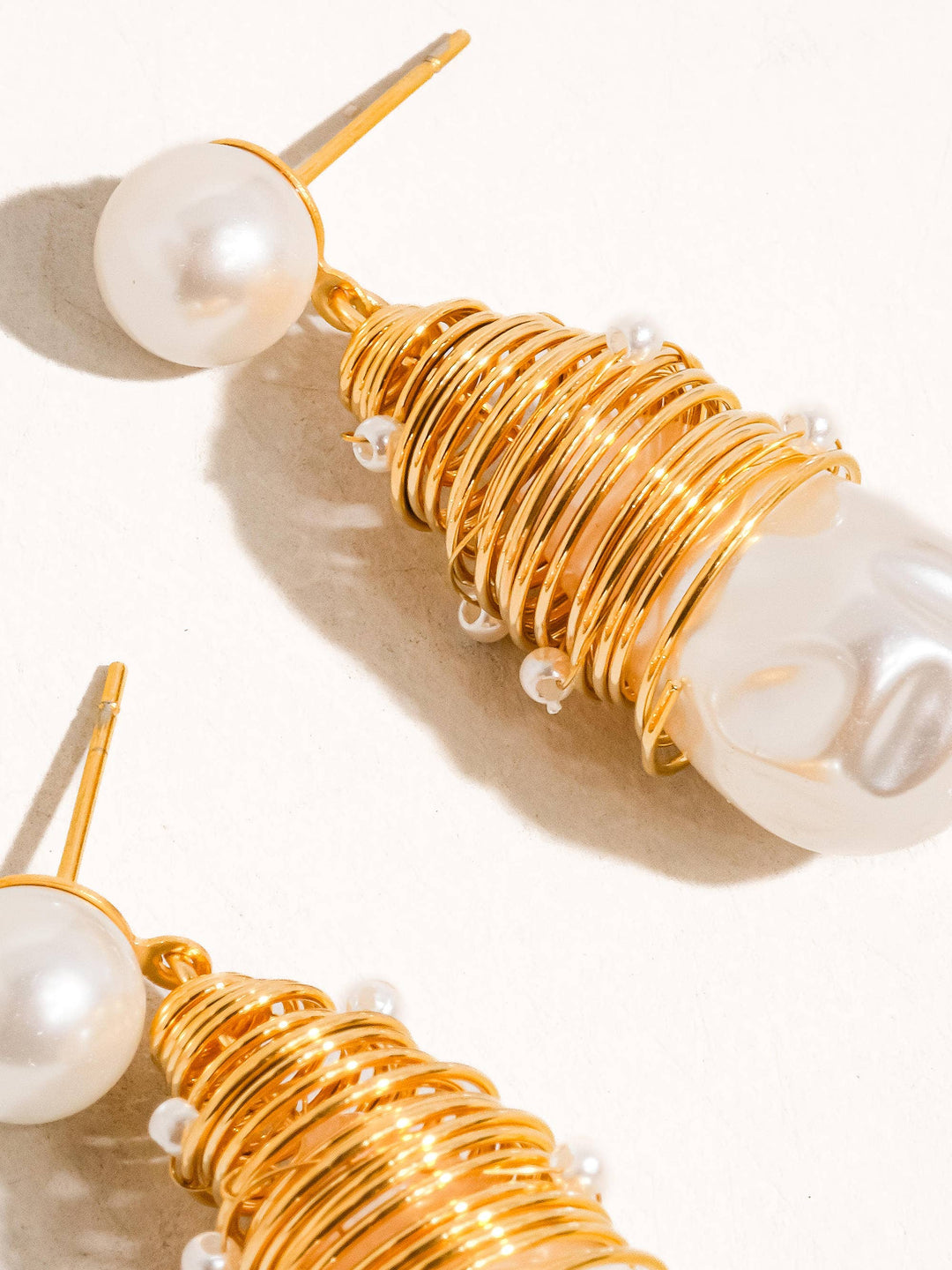 Orson Non-Tarnish Pearl Drops in 18K Gold