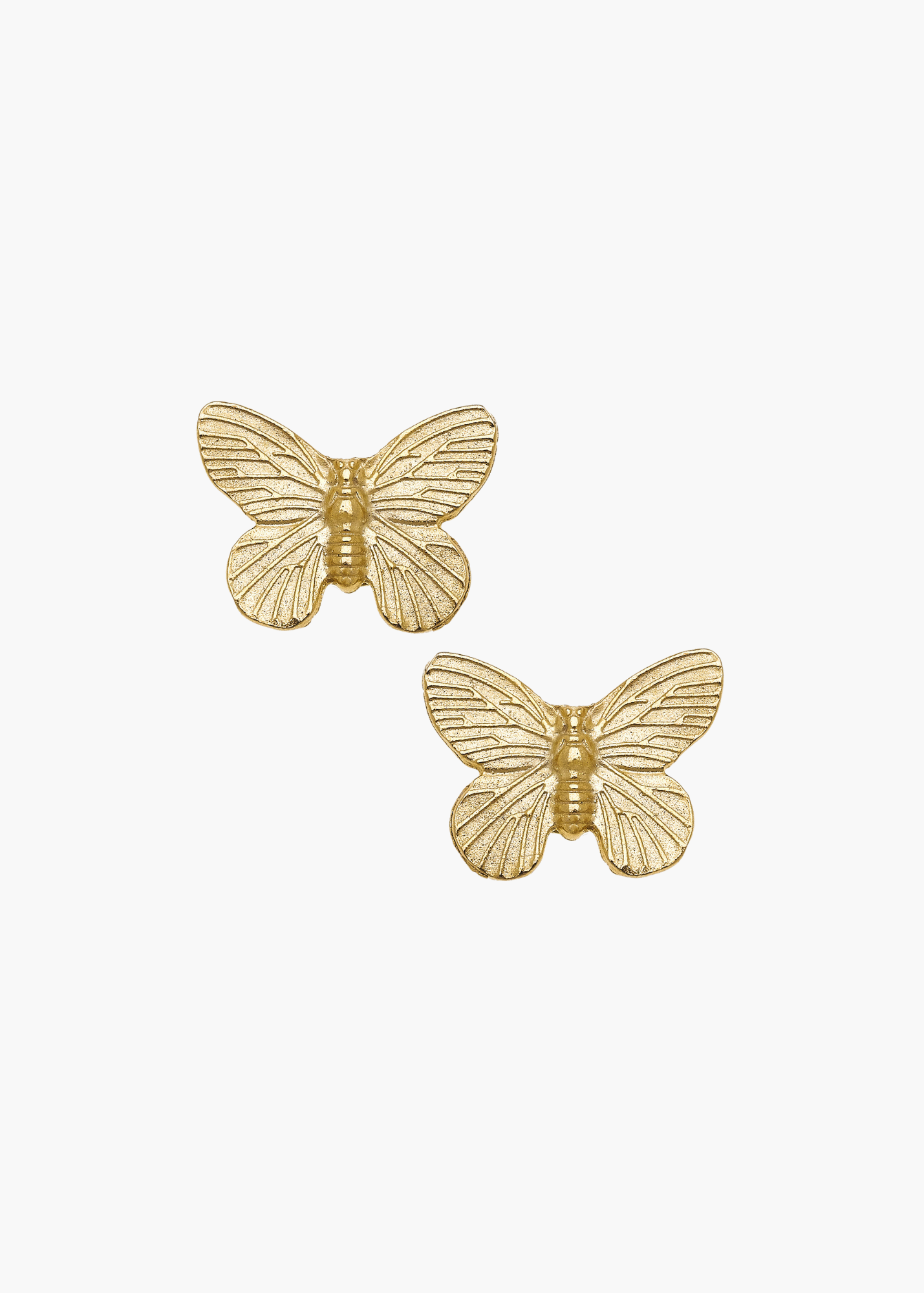 Gold Butterfly Stud Earrings