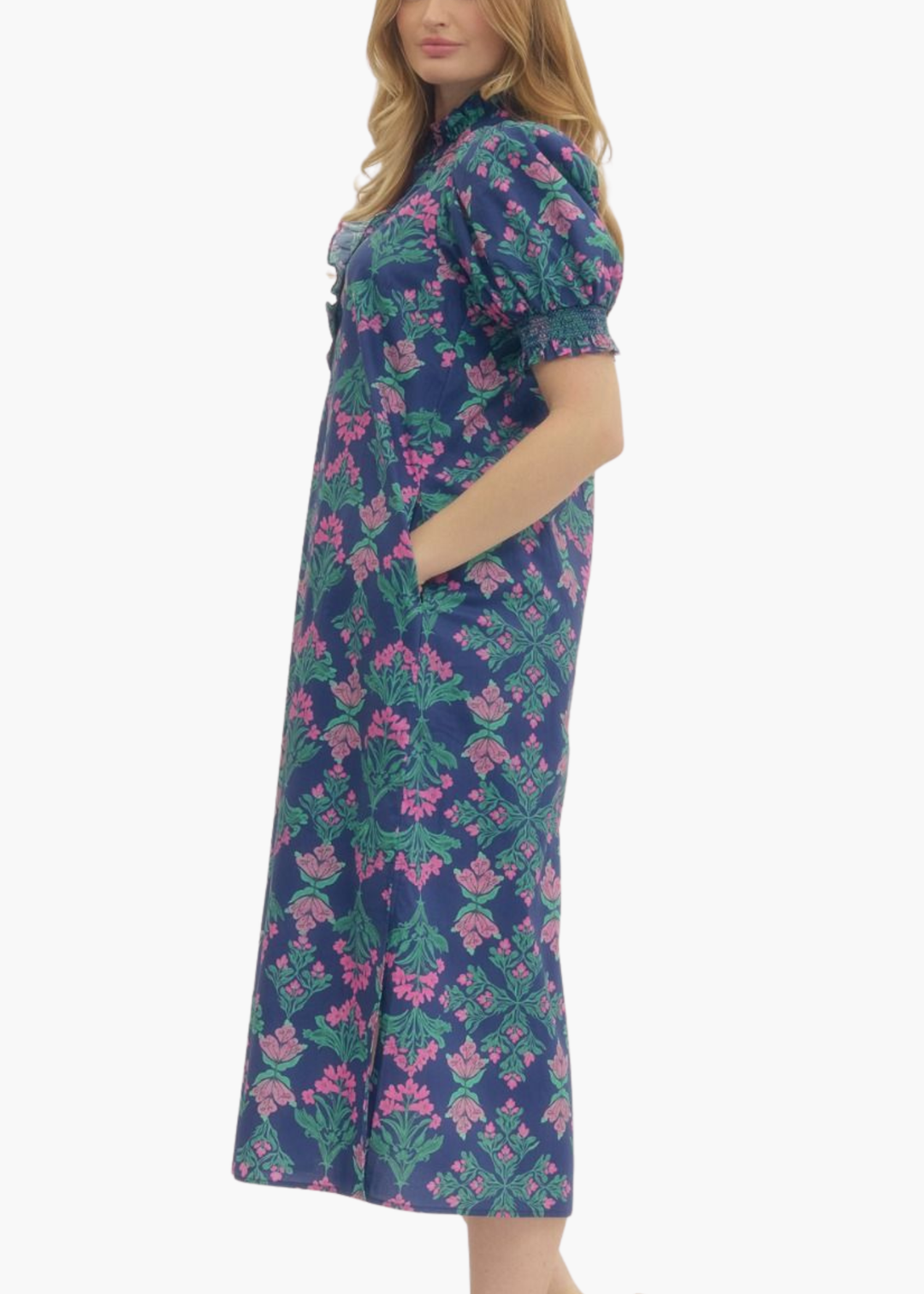 Sacha Midi Dress in Navy