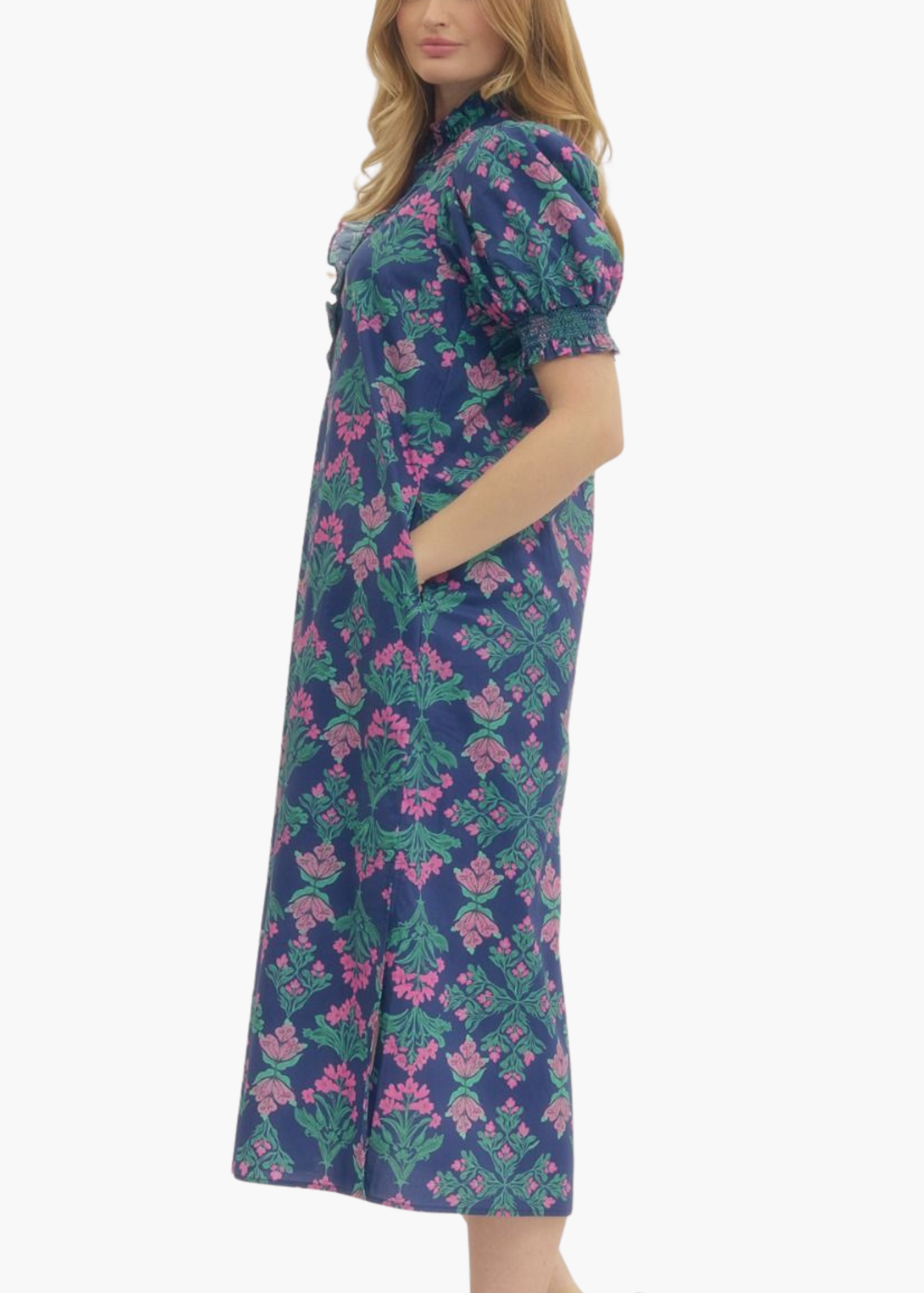 Sacha Midi Dress in Navy