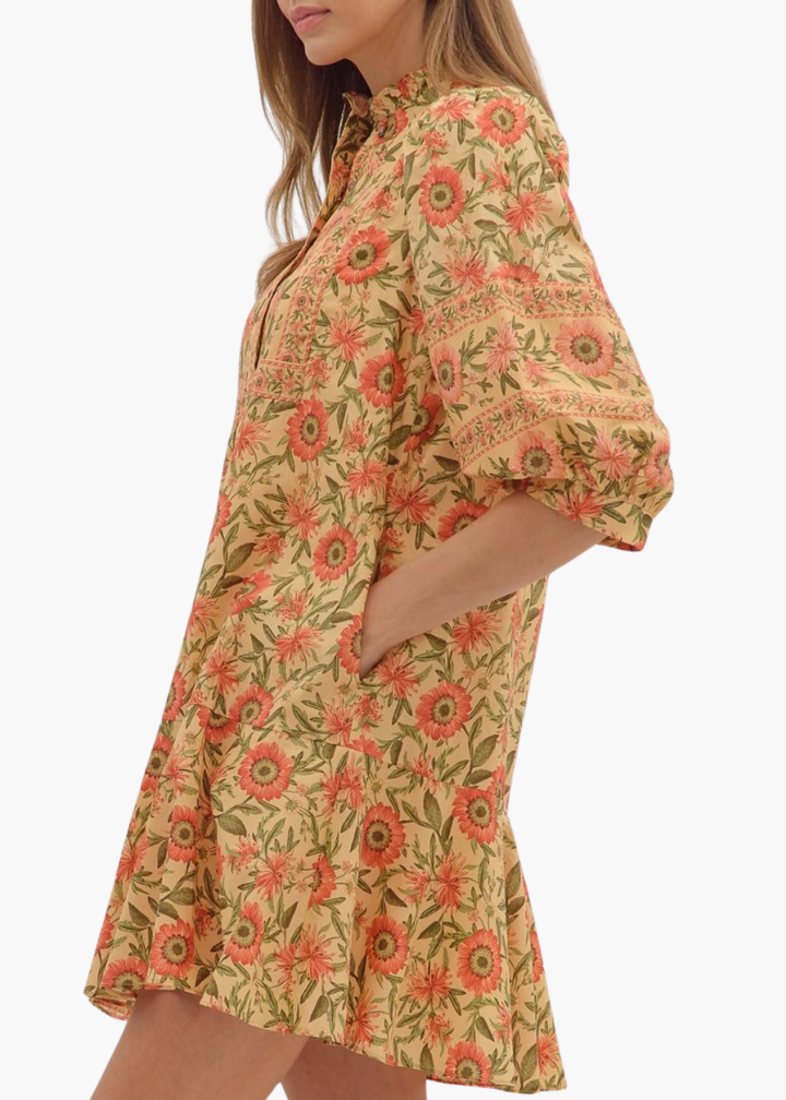 Hayden Mini Dress in Butterscotch
