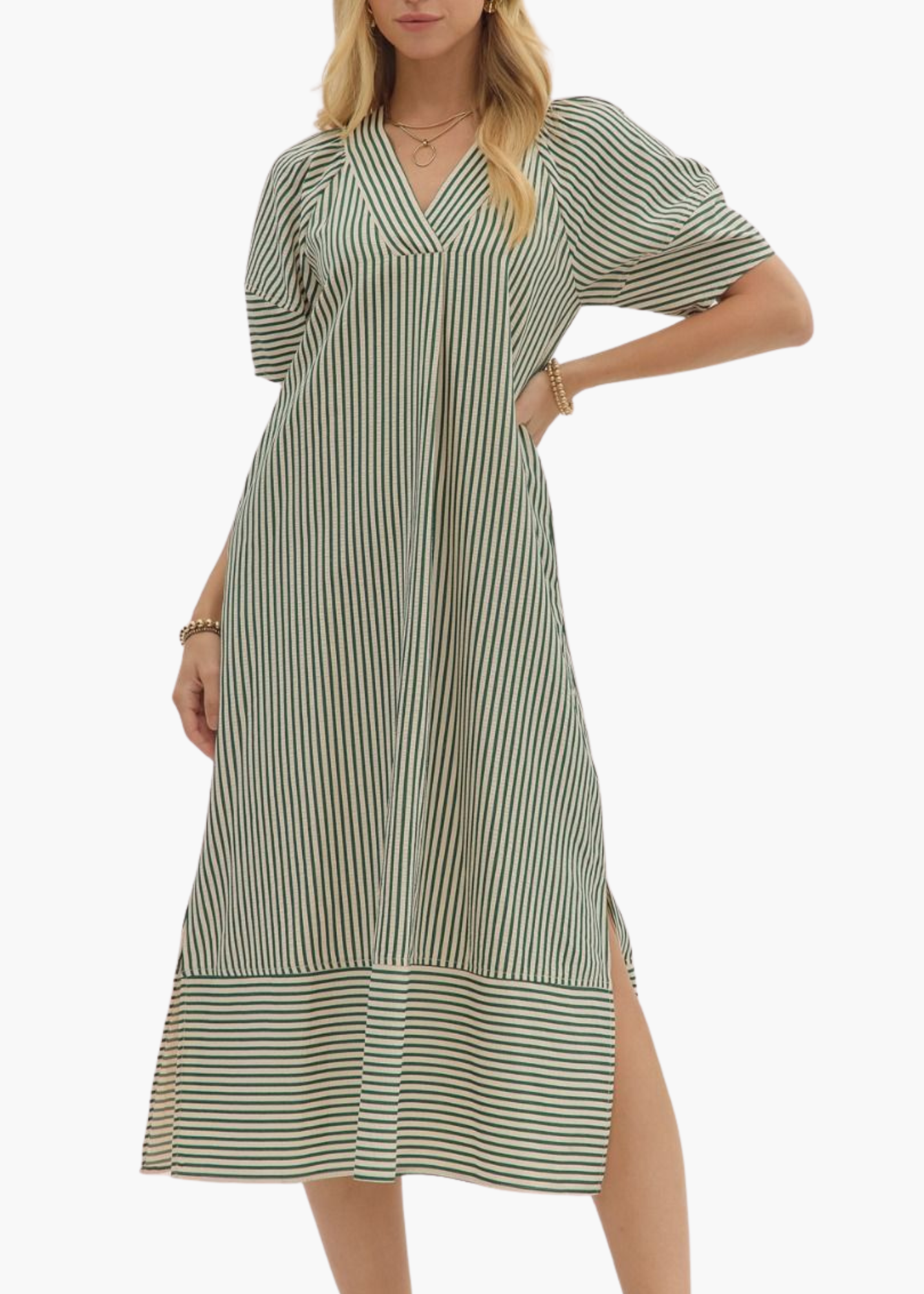 Annie Midi Dress in Green