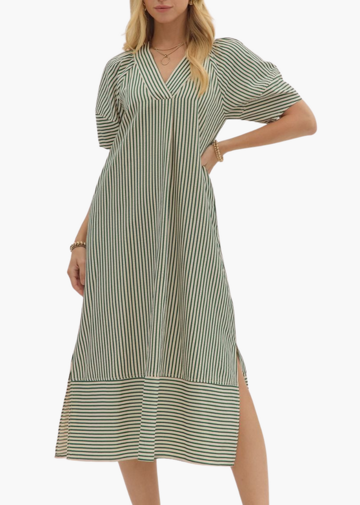 Annie Midi Dress in Green
