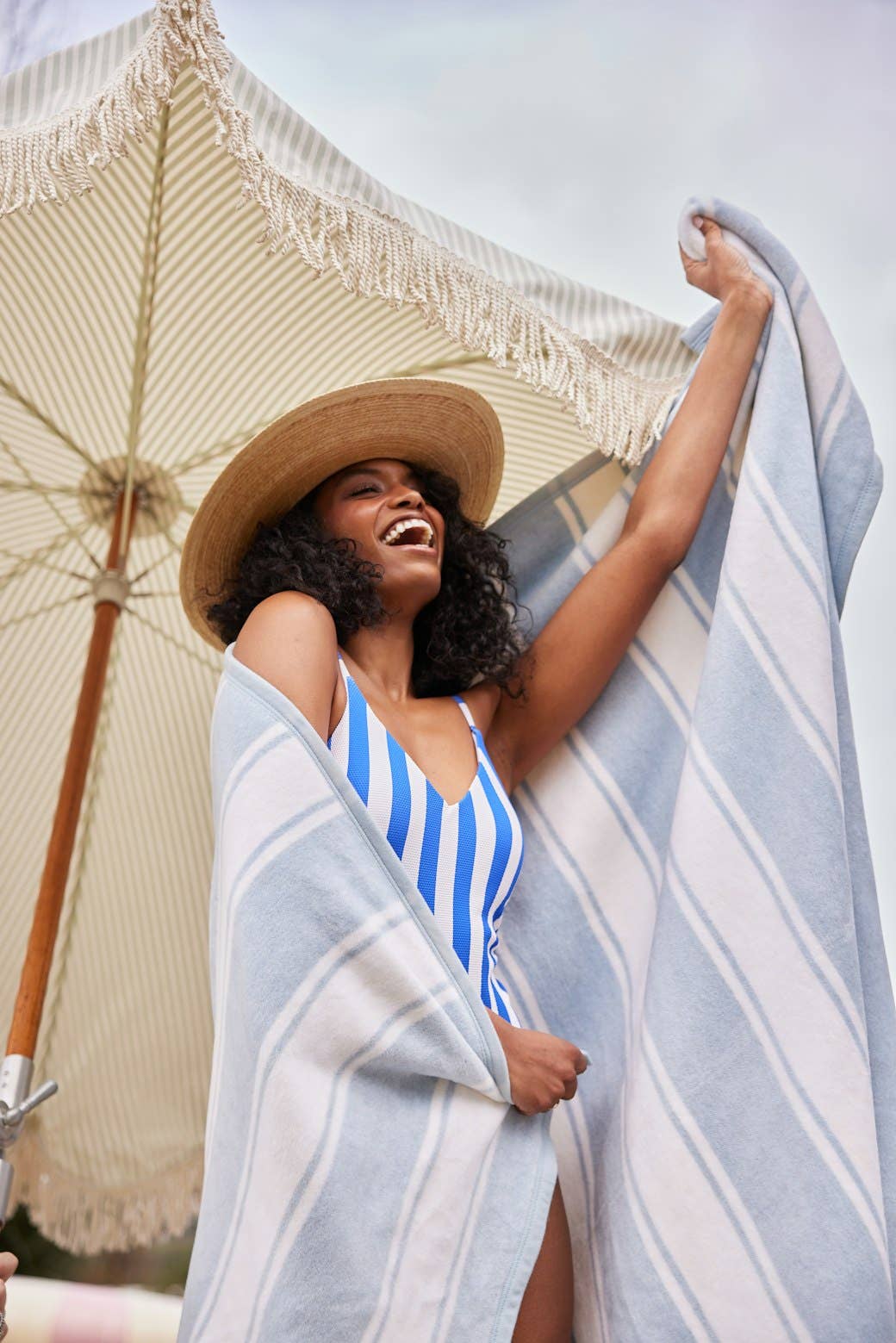 Chappy Wrap Blanket in Beachy Stripe