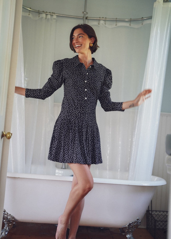 Edith Dress in Dainty Dot Black