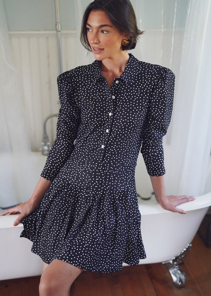 Edith Dress in Dainty Dot Black