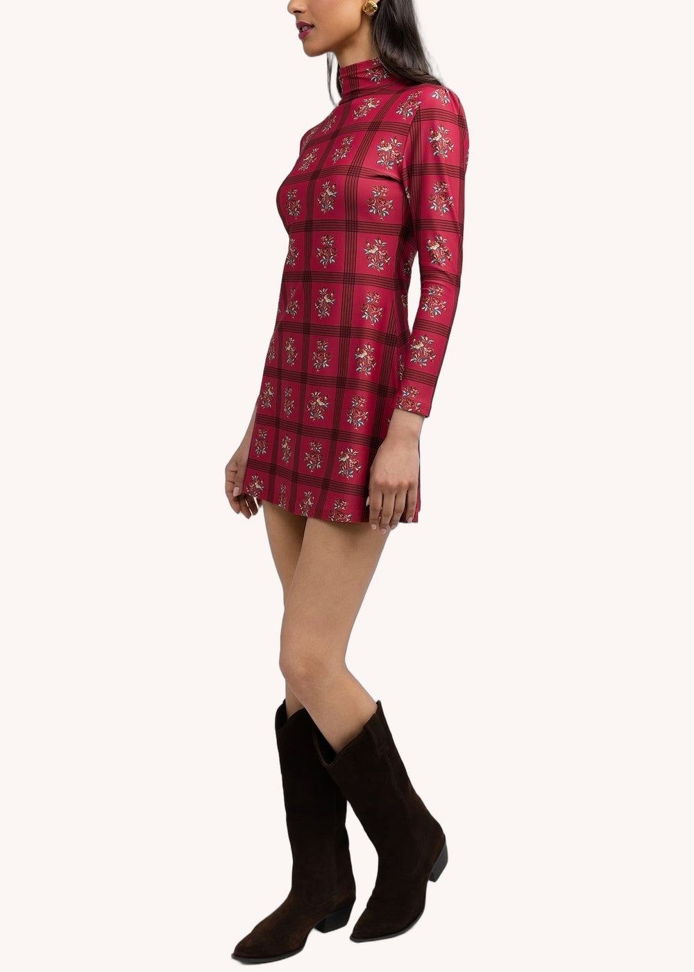 Dottie Dress in Camellia Plaid Rasp